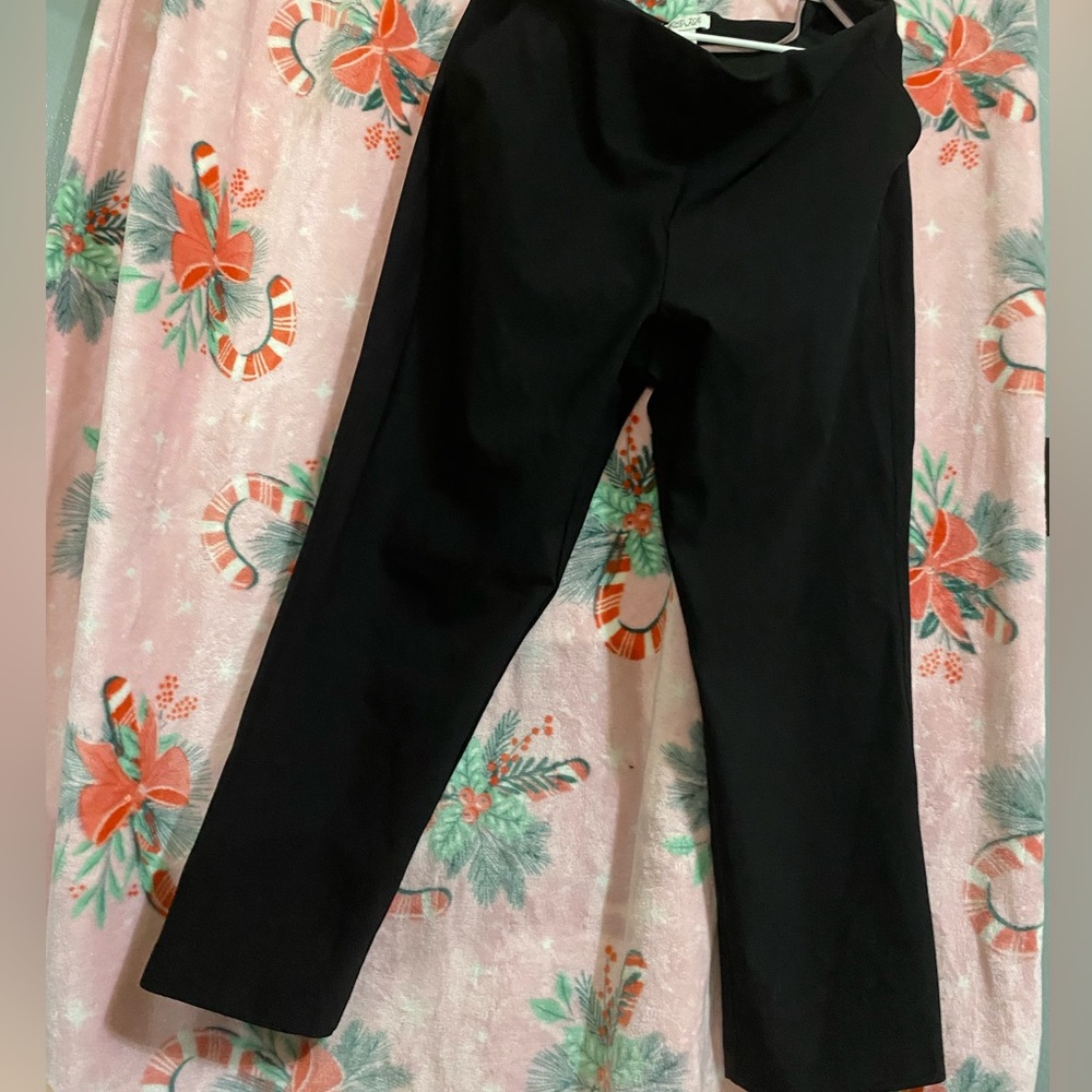 Rachel Zoe Black and Pink Trim Pants